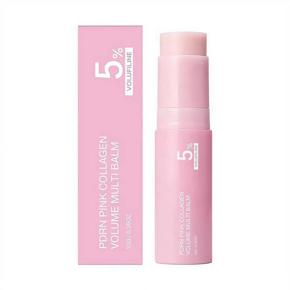 PDRN Pink Collagen Volume Multi Balm Stick 5% Volufiline Moisturizing Fade Fine Line Firming Plumping For Face Eye Neck Skincare