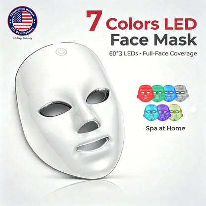 7-Color LED Light Therapy Face Mask
