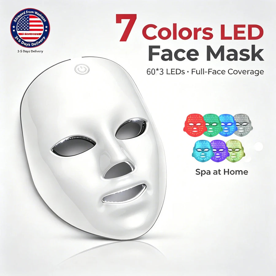 7-Color LED Light Therapy Face Mask