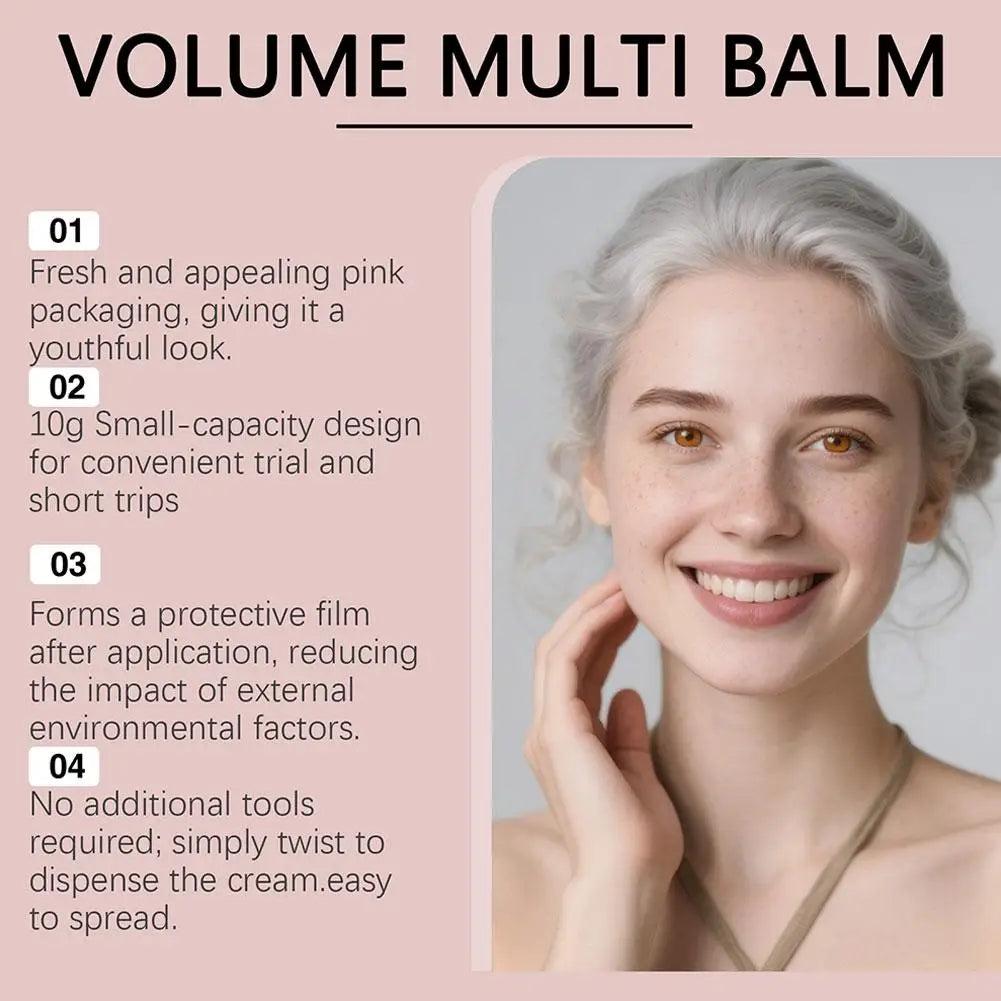 PDRN Pink Collagen Volume Multi Balm Stick 5% Volufiline Moisturizing Fade Fine Line Firming Plumping For Face Eye Neck Skincare