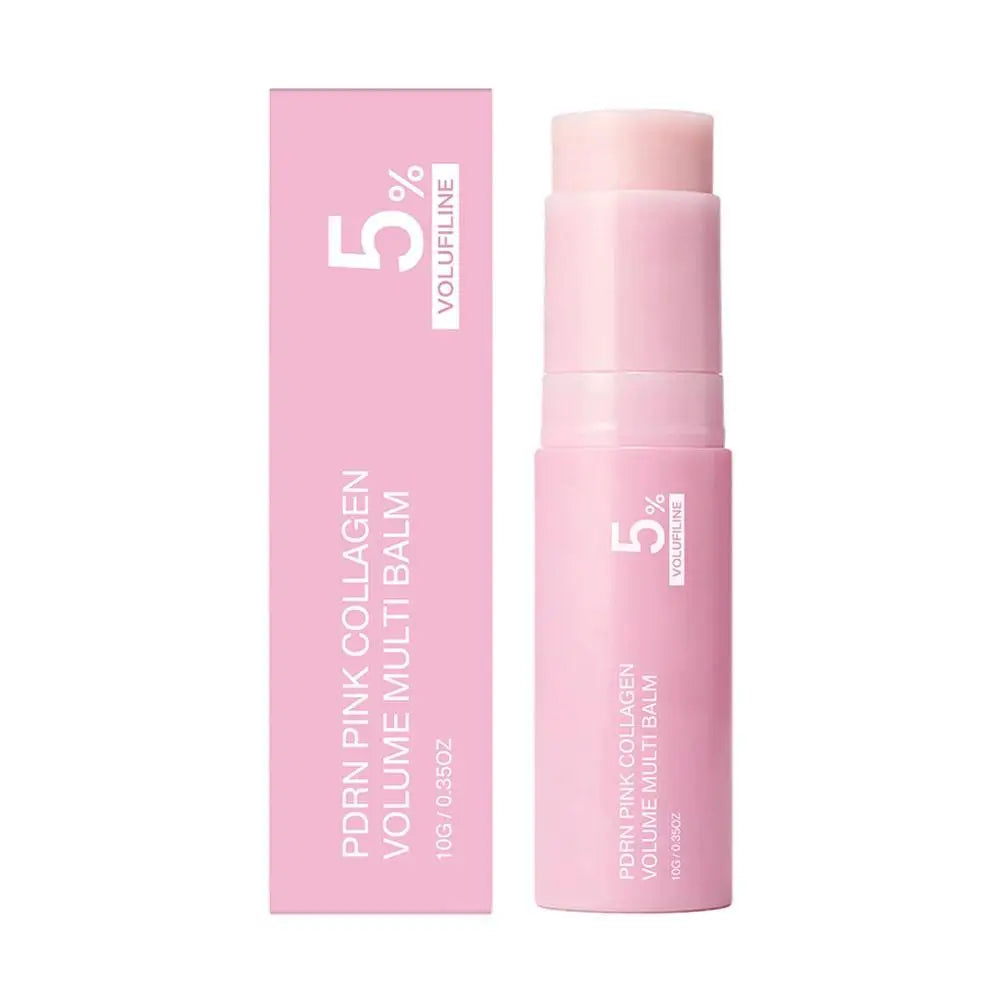 PDRN Pink Collagen Volume Multi Balm Stick 5% Volufiline Moisturizing Fade Fine Line Firming Plumping For Face Eye Neck Skincare