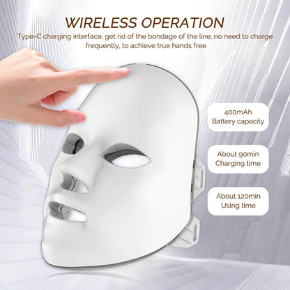 7-Color LED Light Therapy Face Mask