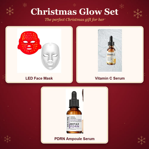 Christmas Glow Set: LED Face Mask, Vitamin C Serum, PDRN Ampoule Serum